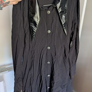 Black Button-Up Women's Dress